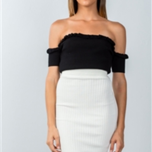 RIBBED KNIT PENCIL SKIRT - Picture 4 of 4